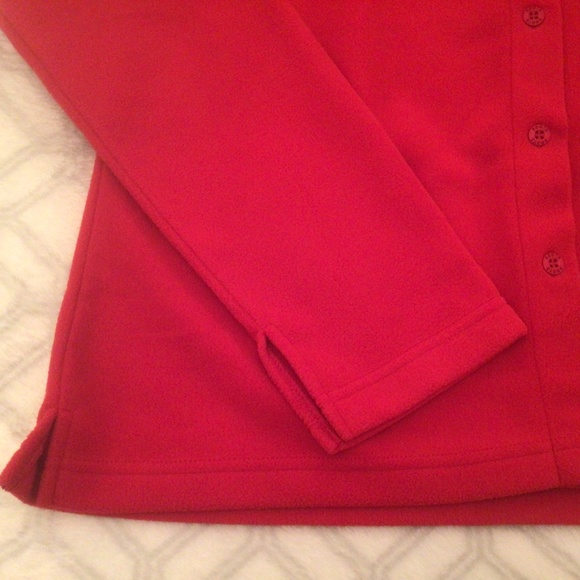 ROOTS Women’sred polar fleece jacket,size XL - Picture 3 of 8